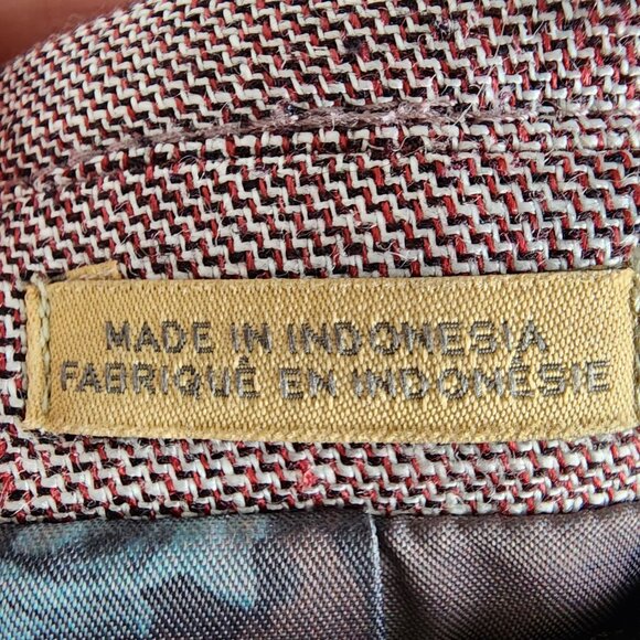 Joseph Abboud Burgundy 55% Linen Blend Sportcoat Blazer - Picture 7 of 7